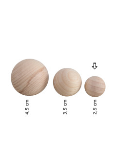 Houten bal 2,5 cm 2