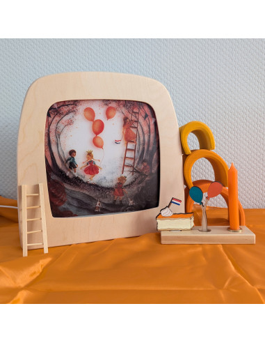 Koningsdag plaat voor seizoenslamp Bijdehansje