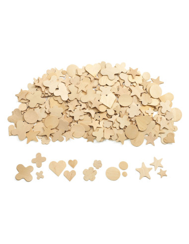 Houten knutselvormpjes mega set