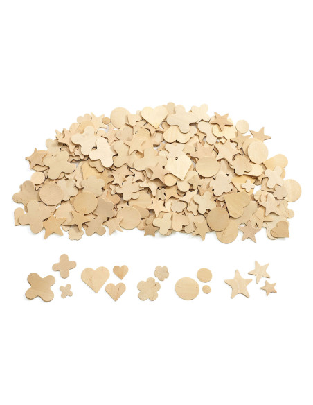 Houten knutselvormpjes mega set