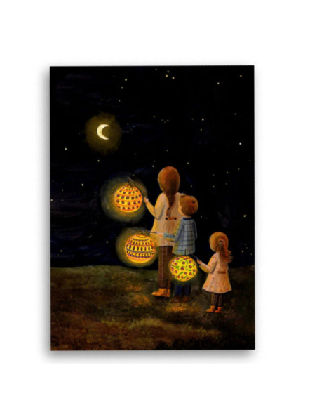 Ansichtkaart Lampionnen Esther Bennink