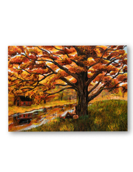 Ansichtkaart herfstboom Esther Bennink