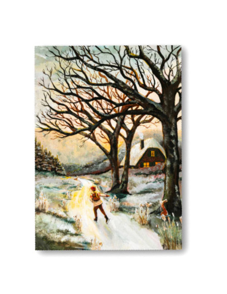 Ansichtkaart schaatsen Esther Bennink