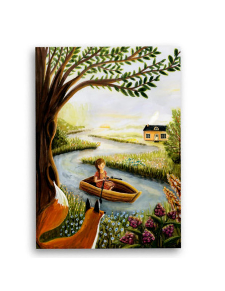 Ansichtkaart zomer boottocht Esther Bennink