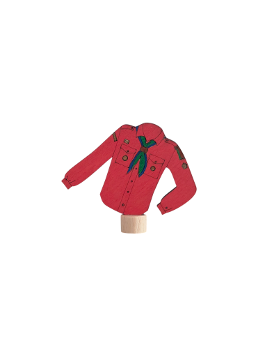 Scouting blouse rood steker