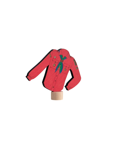 Scouting blouse rood steker