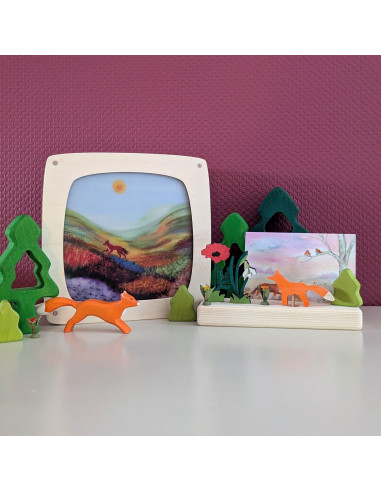 Vos in weide plaat voor seizoenslamp Hannah...