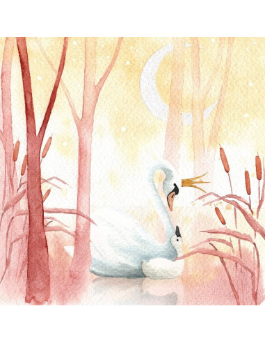 Zwanen plaat voor in seizoenslamp Margriet van...