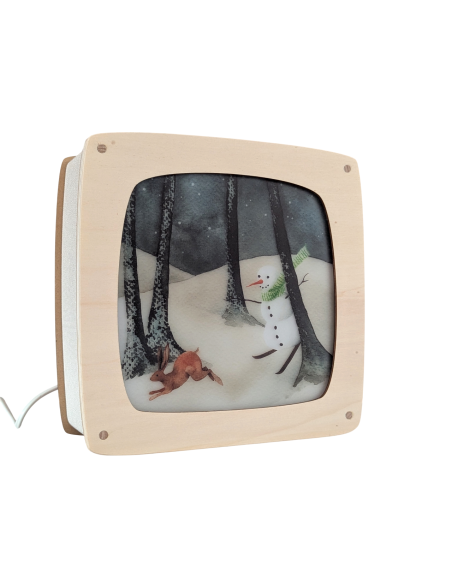 Winter plaat voor in seizoenslamp Margriet van der Berg