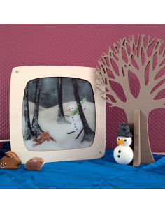 Winter plaat voor in seizoenslamp Margriet van der Berg 2