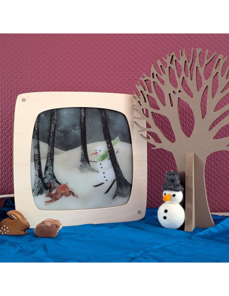 Winter plaat voor in seizoenslamp Margriet van der Berg