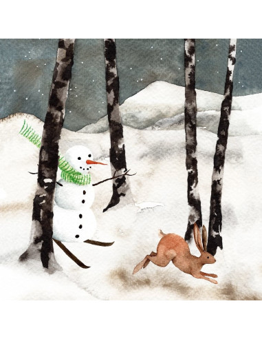 Winter plaat voor in seizoenslamp Margriet van...