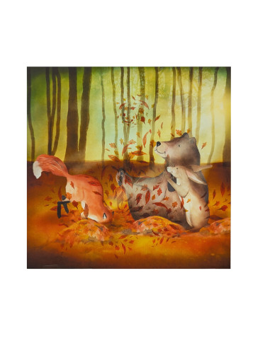 Herfstbos plaat voor seizoenslamp Lotte Drouen