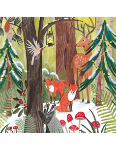 Ansichtkaart winterbos Caroline Bonner-Müller