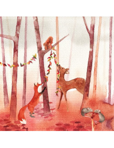 Herfstfeest plaat voor seizoenslamp Margriet van der Berg