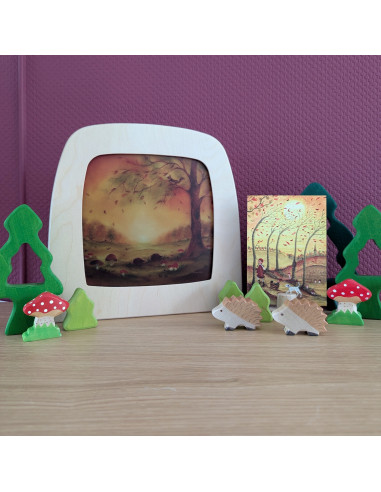 Herfst egels plaat voor seizoenslamp Baukje Exler