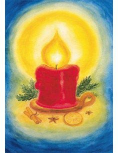 Ansichtkaart adventskaars Heike Stinner