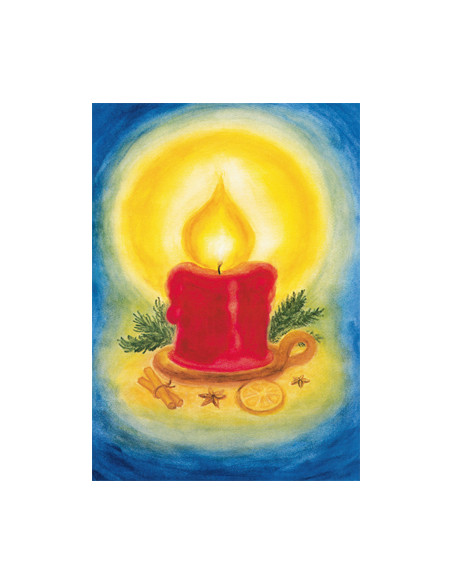 Ansichtkaart adventskaars Heike Stinner