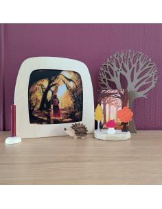 Herfstbos plaat voor seizoenslamp Esther Bennink 2