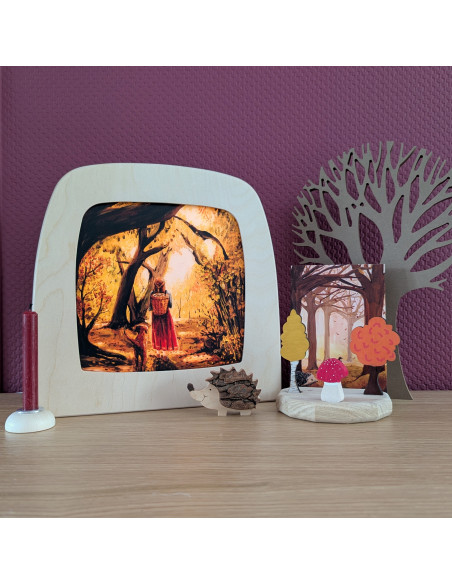 Herfstbos plaat voor seizoenslamp Esther Bennink