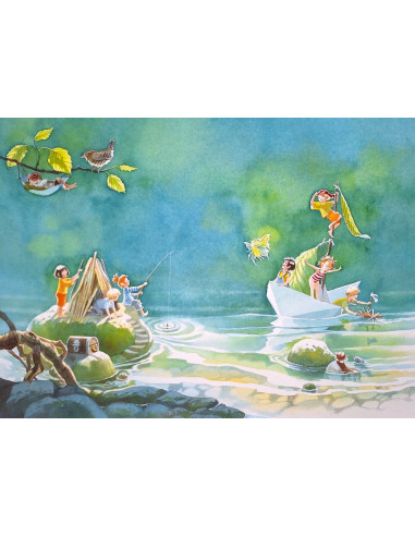 Ansichtkaart schateiland Doris Eisenburger