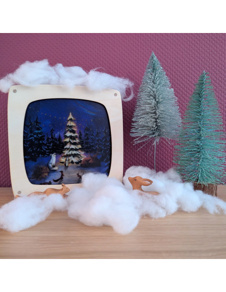 Kerstboom plaat voor seizoenslamp Hannuh Illustreert