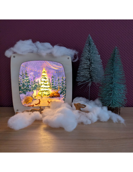 Kerstboom plaat voor seizoenslamp Hannuh Illustreert