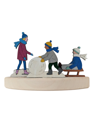 Sneeuwpop maken steker