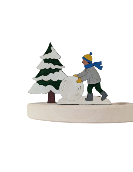 Sneeuwpop maken steker