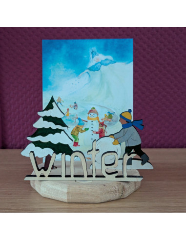 Sneeuwpop maken steker