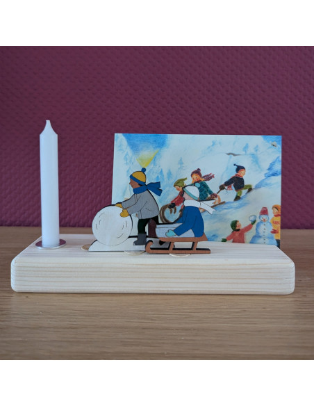 Sneeuwpop maken steker