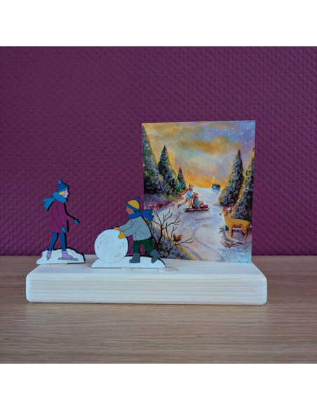 Sneeuwpop maken steker