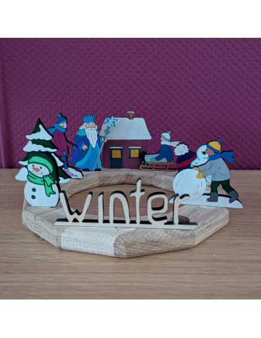 Sneeuwpop maken steker