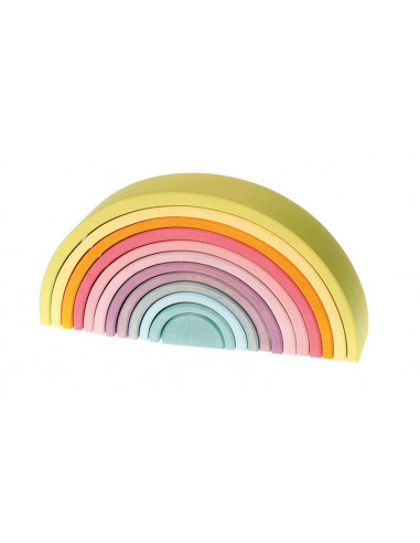 Houten regenboog pastel