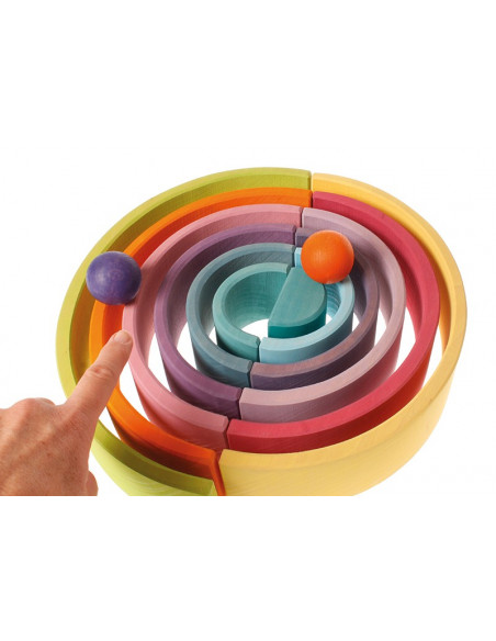 Houten regenboog pastel