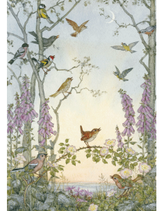 Ansichtkaart vogel boom Molly Brett