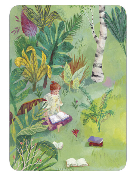 Ansichtkaart lezen Izou