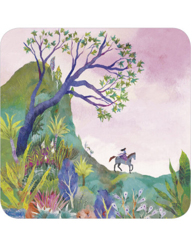 Ansichtkaart paardrijden Izou