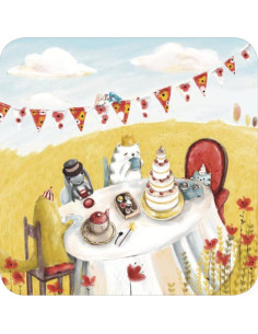 Ansichtkaart verjaardagsfeestje Federica Nocco