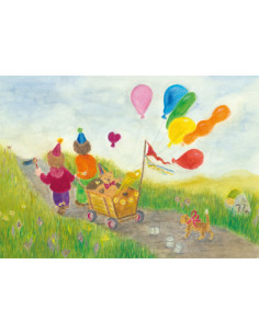 Ansichtkaart feestoptocht Anke Christel - Weidemann