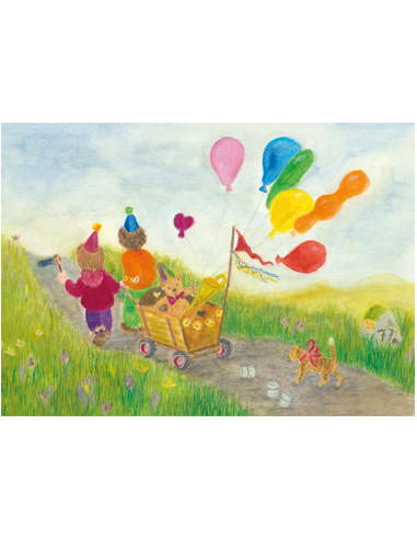 Ansichtkaart feestoptocht Anke Christel -...