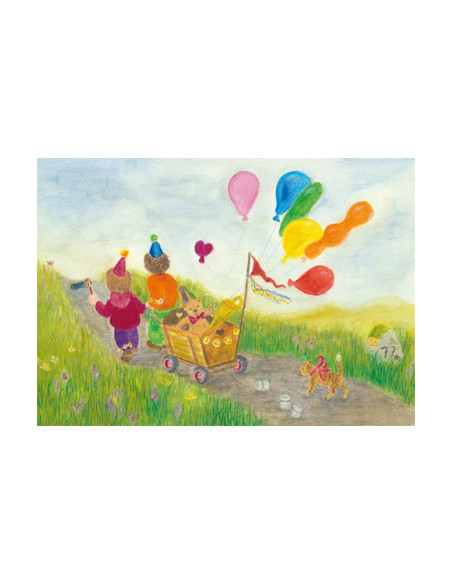 Ansichtkaart feestoptocht Anke Christel - Weidemann