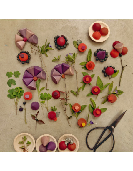 Mandala - rode halve bollen