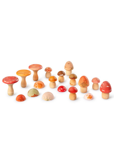 Mandala figuurtjes houten paddestoelen