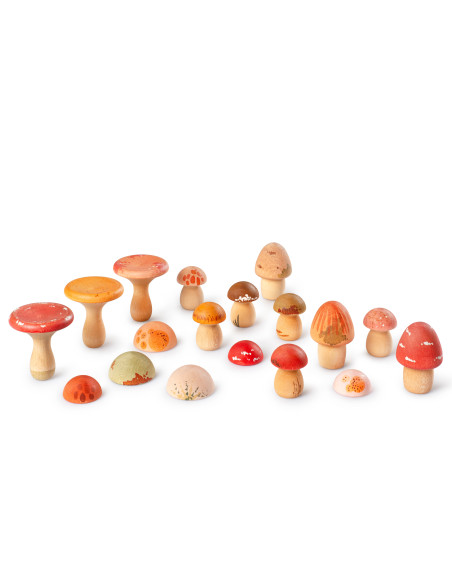 Mandala figuurtjes houten paddestoelen