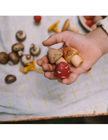 Mandala figuurtjes houten paddestoelen