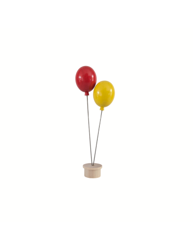 Ballon geel/rood 3D steker