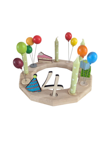 Ballon geel/rood 3D steker