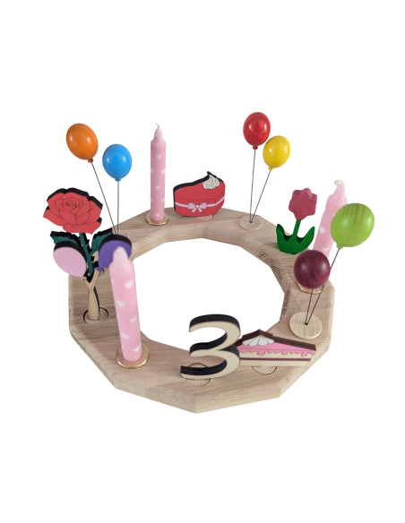 Ballon geel/rood 3D steker