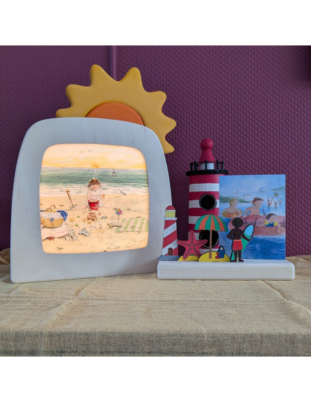 Zomer strand plaat voor seizoenslamp Gwenn's Illustrations